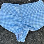 Montce Full Coverage High Rise Gingham Bikini Bottom Size Medium Blue Photo 5