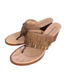 Tommy Bahama  Melita Bronze Wedge Sandals Size 9.5 Fringe Leather‎ Metallic Photo 6