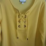 Charter Club NWT  Flowy Boho Lace Up Top Photo 2