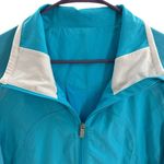 Lululemon Women’s 12 Track Attack Full Zip Windbreaker Jacket Aqua Blue Sporty Photo 4