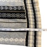 Old Navy Vtg  Women's Aztec Print Scoop Neck Sweater Gray Black Large Lambs Wool Photo 7