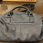 HeShe Navy Leather "Hobo" Purse Blue Photo 0