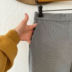 Joie  Black White Gingham Elastic Waist Crop Stretch Pull On Business Casual Pant Photo 10