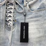 One Teaspoon NWT  Truckers Jeans Size 26 Lace Up Mid Rise Straight Leg Light Wash Photo 10