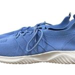 Boutique Light Blue White Platform Knit Lace Up Sneakers 10.5 Photo 2