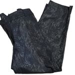 Lane Bryant  Black Coated Snake Print The Allie Ankle Pant NWT‎ 16P Photo 2