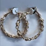 Steve Madden | Gold Chain Link Hoop Earrings Photo 6