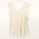 Free People  Linen Blend Tiered Tank NWT Medium Photo 1