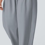Halara  Gray Mid Rise Pocket Barrel Leg Work Pants Pull-On NWT Size M Photo 0