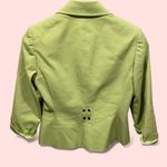 Tahari Cute creamy avocado silky spotted liner snap front blazer belt loops Photo 2