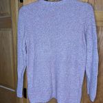 Talbots Pink Mixed Wool Cable Knit Marled Speckle Popover Midweight Sweater Lg Photo 3