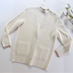 Vineyard Vines NEW  Varsity Tipped V-Neck Cardigan Marshmallow Photo 4