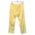 Cache  Yellow Textured Self Belt Crop Capri Pant New Stretch Cotton $88 NWT Photo 4