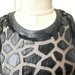 ASTR   sleeveless black tank top with faux leather animal print Photo 8