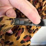 Anthropologie BY  Leopard Print Romper Size Medium Short Sleeve Satiny Playsuit Photo 6