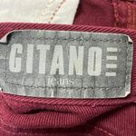 Vintage Gitano Women's Red Maroon High Waisted Tapered Leg Denim Jeans Size 12 Photo 3