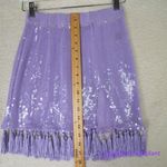 Free People New! x EastNWestLabel Sequin Tassel Mini Half Slip purple, size M Photo 6