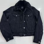 Abercrombie & Fitch Distressed Sherpa Lined Jean Jacket Photo 0