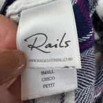 Rails Plaid Flannel Button Down Hunter Shirt in White Navy Orchid sz Small $158 Photo 8