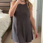 Brandy Melville Gray Ribbed Sleevless T-Shirt Dress OS Minimal Basic Photo 1