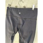 Vimmia Leggings Large Black Yoga Athleisure USA Made Stretch Diamond Stripe Photo 4