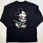 Disney  Mickey Mouse Halloween Skeleton X-Ray Long Sleeve Tee Shirt Black Large Photo 10