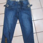 Y2K Phat Fashions Silver Label Denim Capri with side buckles Jeans 9 Blue Size undefined Photo 0