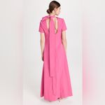 STAUD Ilana Open Back Bow Maxi Dress in Lollipop Pink XS Photo 3