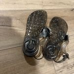 Coach ‎ Jelly Hilda Beaded Thong Flat Slingback Sandla black silver size 9 Photo 5