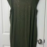 Apt. 9 EUC  women’s dark green jeweled cap sleeve tshirt bodycon stretch dress L‎ Photo 0