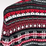 Breckenridge Full Zip 100% Cotton Red Black Cardigan Sweater Women's Size Small Photo 4