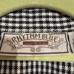 Rhythm Blue Black Gingham Vintage Western Vest Sz M Size M Photo 4