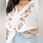 Forever 21 Floral Embroidery Festival Cottagecore Women’s Crop Top Photo 0