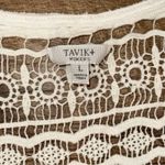 Tavik+ Cream Crochet Knit Swim Cover Up Size L Photo 2