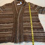 Alfred Dunner Open Front Sweater Cardigan Neutral Tone Women’s Sz Large Metallic Brown Photo 6
