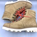 Clarks  Womens 10 Shoes‎ Lace Up Tan Ankle Boots Casual Hiking Lug Combat Fall Photo 9