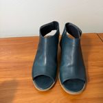 Coldwater Creek  Walk With Me Houston Leather Navy Blue Peep Open Toe Sandal Heel Photo 1