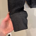 Free People south side v neck thermal top in dark grey waffle knit size medium Photo 1