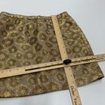 J.Crew Skirt Womens 0 Gold Metallic Jacquard Mini Silk Blend Photo 8