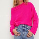 Free People  Hot Pink Celeste Dolmen Sleeve Sweater L Photo 8