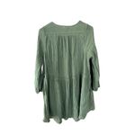 Entro Crinkle Gauze Tunic Dress Sage Green Boho Cottagecore Small Photo 4