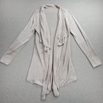 T Tahari Womens Long Cardigan Size S Beige Loose Open Knit Waterfall Long Sleeve Photo 9