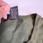 Grace Elements Petite Olive Green Button Down 3/4 Sleeve Cardigan Sweater Photo 11