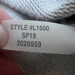 J.Crew Women's Gray / White Eyelet Hem Sweatshirt Top Long Sleeve Size M Photo 11