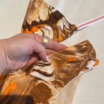 Women size small Orange and Brown Swirl Bikini Set Photo 1