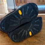 UGG  Black Leather Shearling Isley Waterproof Boots Size 7 Photo 6