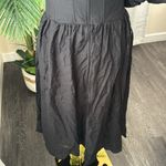 Farm Rio  Puff Sleeve Open Back Midi Dress In Black Size SZ Medium, $289 Photo 7