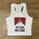 Save A Horse Ride A Cropped Tank White Size M Photo 0