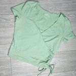 Hollister  Green Baby Tee Cinch Crop Top Wrap Blouse Photo 0