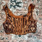 Pretty Little Thing  Animal Print Brown Corset Size 12 Photo 1